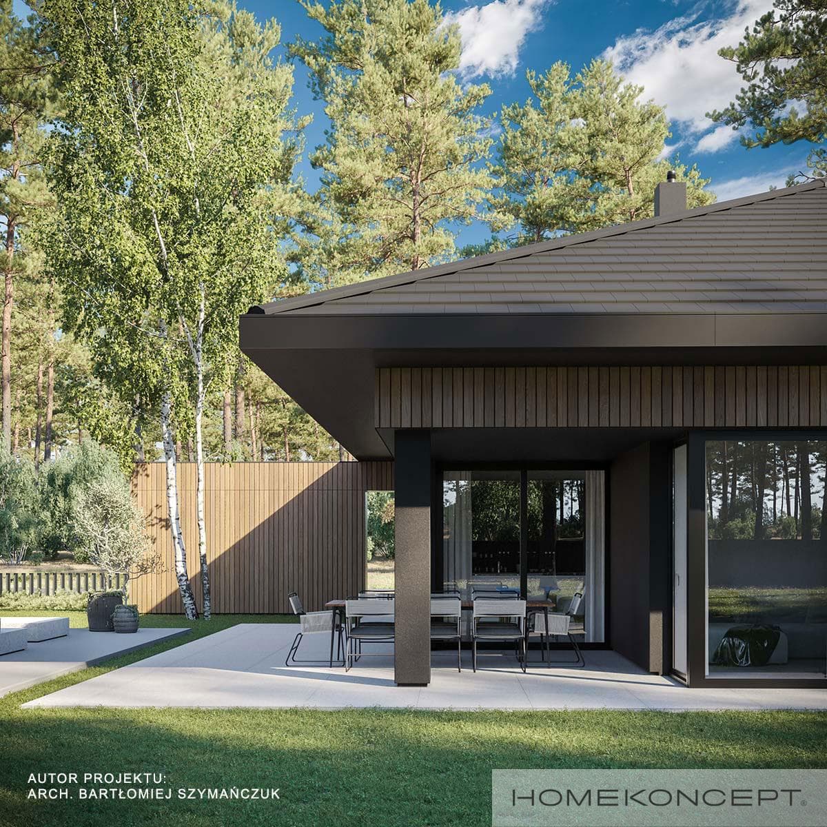 Nowoczesny HK97 YTONG - widok z boku