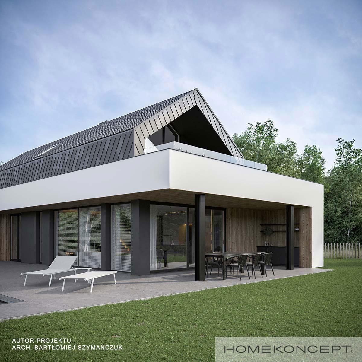 Nowoczesny Homekoncept 91 - widok z boku
