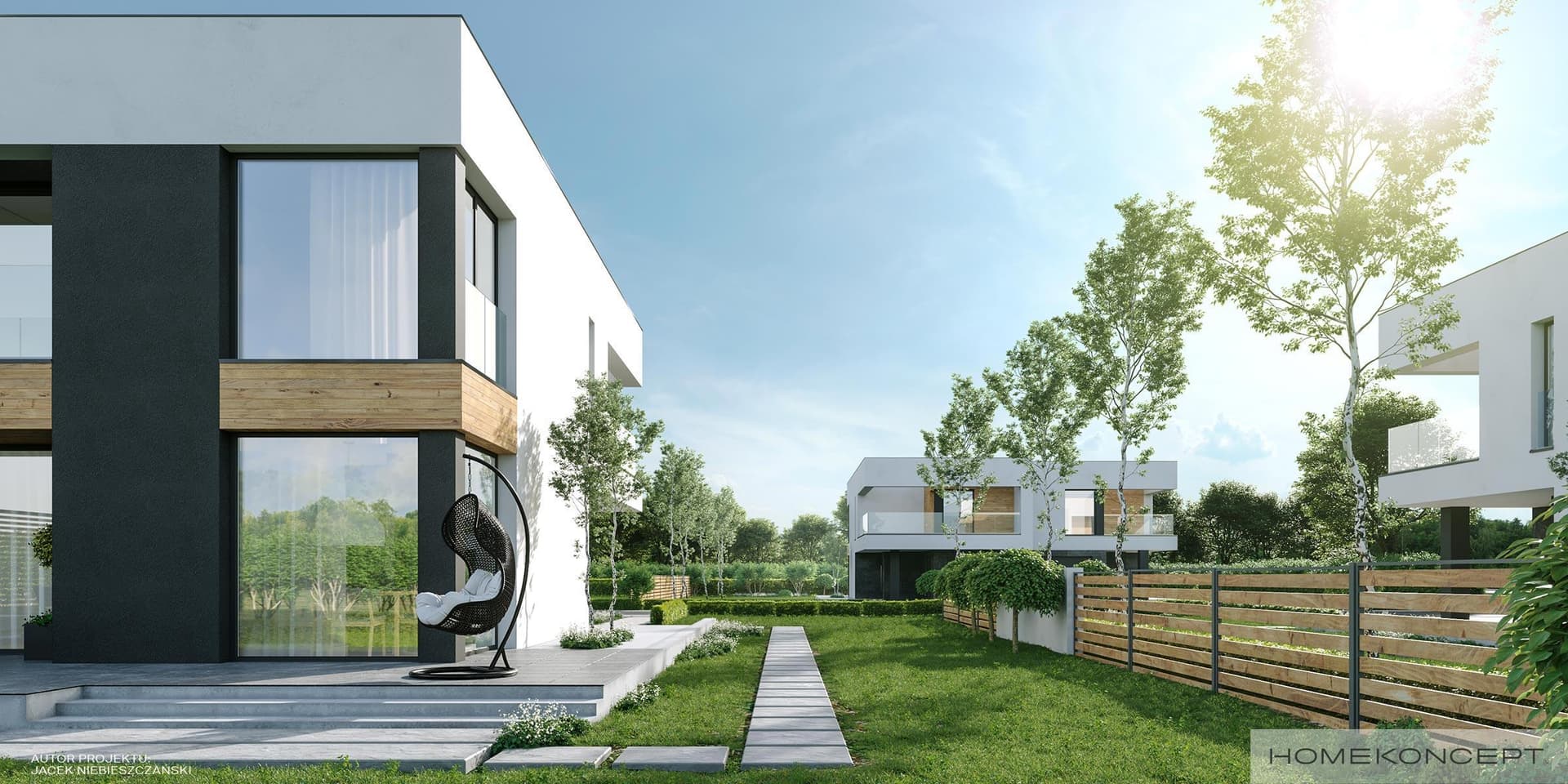 Nowoczesny Homekoncept 75 B - widok z boku