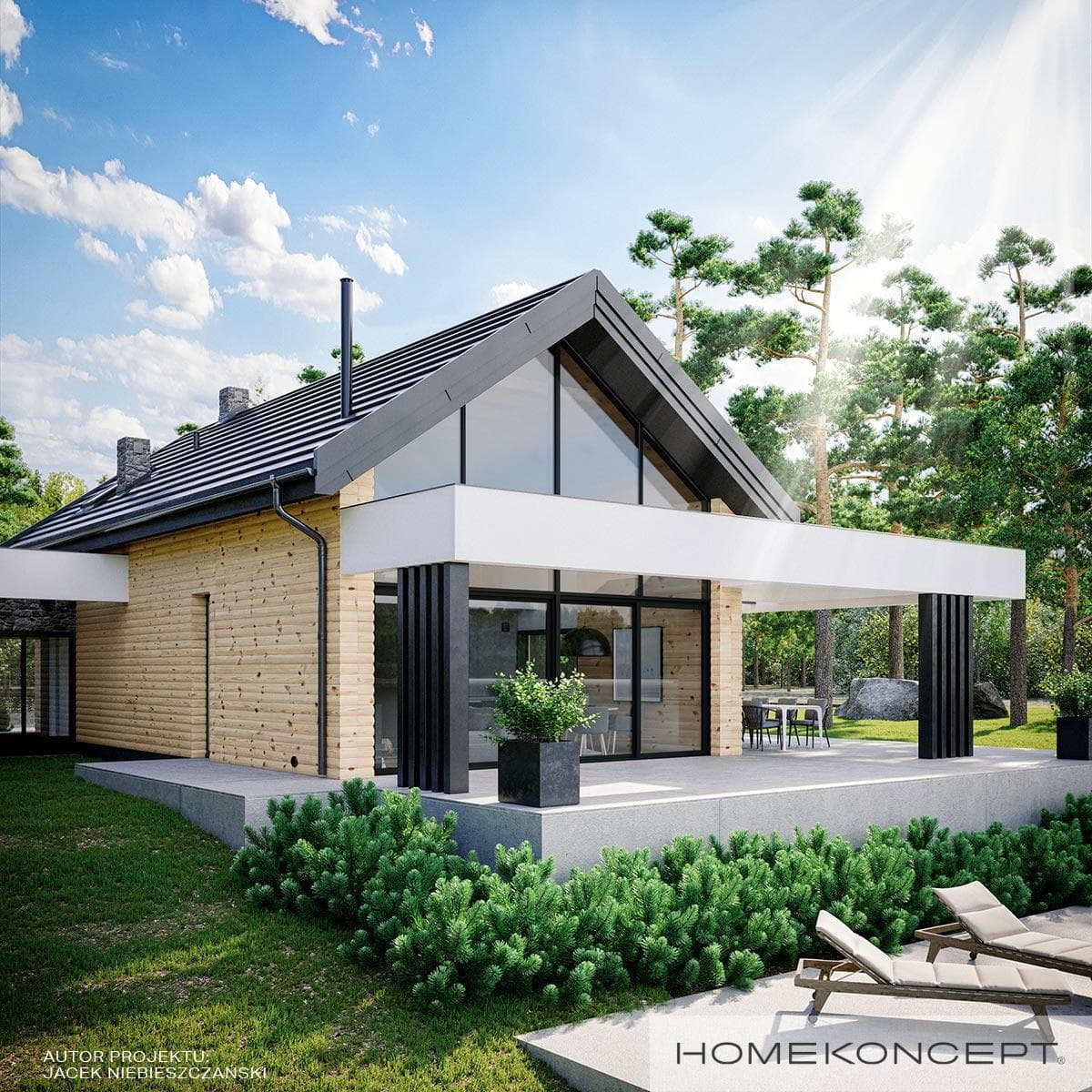 Nowoczesny Homekoncept 66 A G2 - widok z boku