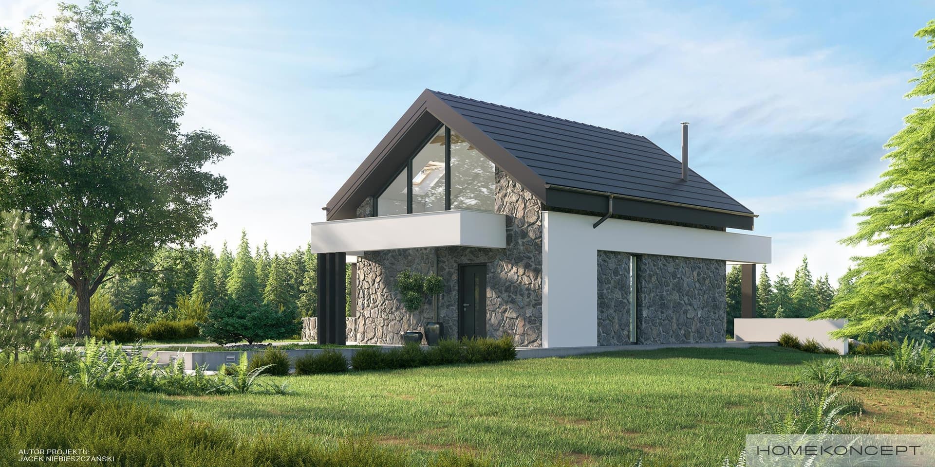 Nowoczesny Homekoncept 65 A - widok z boku